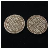 2 Uncirculated Bullion Coins  2 troy ounces total  OPM Metals  .999% silver tax exempt -  Made in the USA