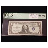 Fancy Silver Certificate from 1957 - $1 Gem New 66 PPQ by PCGS Currency - TAX EXEMPT
