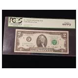 1976 Two Dollars Federal Reserve Star Note -  Gem New uncirculated 66 PPQ - TAX EXEMPT
