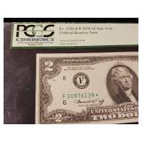 1976 Two Dollars Federal Reserve Star Note -  Gem New uncirculated 66 PPQ - TAX EXEMPT