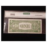 1935-D $1 Silver Certificate  Gem Uncirculated  Grade 65 by Currency Grading and Authentication - TAX EXEMPT