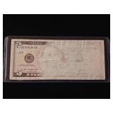Unknown Year Ink Error $5 Federal Reserve Note  - TAX EXEMPT