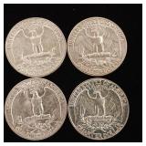 1963 90% Silver Washington Quarters - 4 Coins Total  One Dollar Face Value  Tax Exempt Constitutional Currency