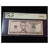 2006 - $5 Dollar Federal Reserve Star Note Superb Gem New 67 PPQ PCGS Currency Rated  TAX EXEMPT