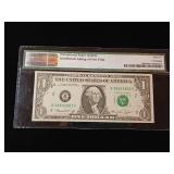 ERROR!  Insufficient Inking of First Print  PMG 65 - $1 FRN Series 1974  Tax Exempt