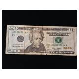 Fancy 2009 $20 Federal Reserve Note  4 of a kind together - TAX EXEMPT