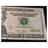 Fancy 2009 $20 Federal Reserve Note  4 of a kind together - TAX EXEMPT