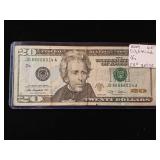 Fancy 2009 $20 Federal Reserve Note  4 of a kind together - TAX EXEMPT