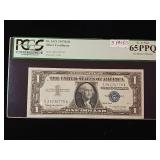 Fancy (3 pairs) 1957B - $1 Dollar Silver Certificate Gem New 65 PPQ PCGS Currency Rated  TAX EXEMPT  The Rickey Collection