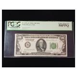 1928A - $100 Dollar Federal Reserve Note Choice About New 58 PPQ PCGS Currency Rated  TAX EXEMPT