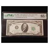 1950 $10 Federal Reserve Note New York  65 EPQ Gem Uncirculated  PMG Paper Money Guarantee  - TAX EXEMPT