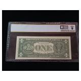 Minor Misalignment error:  1969A $1 Federal Reserve Note St. Louis  65 EPQ Gem Uncirculated  PMG Paper Money Guarantee  - TAX EXEMPT
