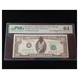 Matte Inking Error:  1981A Federal Reserve $10 Note Chicago  64 EPQ Choice Uncirculated  PMG Paper Money Guarantee  - TAX EXEMPT