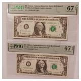 6 Notes in SERIES:  1969A $1 Federal Reserve Notes Richmone  67 EPQ Superb Gem Uncirculated  PMG Paper Money Guarantee  - TAX EXEMPT  6 notes total