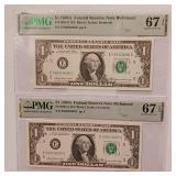 6 Notes in SERIES:  1969A $1 Federal Reserve Notes Richmone  67 EPQ Superb Gem Uncirculated  PMG Paper Money Guarantee  - TAX EXEMPT  6 notes total