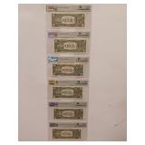 6 Notes in SERIES:  1969A $1 Federal Reserve Notes Richmone  67 EPQ Superb Gem Uncirculated  PMG Paper Money Guarantee  - TAX EXEMPT  6 notes total