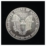 1987 Silver Eagle - 99.9% pure silver One Troy Ounce  - Like new uncirculated! TAX EXEMPT  Bright and detailed