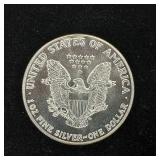 1987 Silver Eagle - 99.9% pure silver One Troy Ounce  - Like new uncirculated! TAX EXEMPT  Bright and detailed