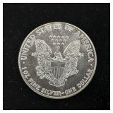 1987 Silver Eagle - 99.9% pure silver One Troy Ounce  - Like new uncirculated! TAX EXEMPT  Bright and detailed