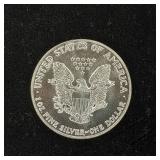 1987 Silver Eagle - 99.9% pure silver One Troy Ounce  - Like new uncirculated! TAX EXEMPT  Bright and detailed