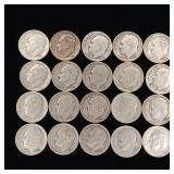 Lot of 90% Pre-1965 Silver Dimes - 20 Coins Total  2 Dollars Face Value  Tax Exempt Constitutional Currency