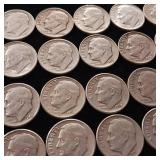 Lot of 90% Pre-1965 Silver Dimes - 20 Coins Total  2 Dollars Face Value  Tax Exempt Constitutional Currency