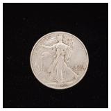 1942 90% Silver Walking Liberty Half Dollars - 1 Coin Total  Tax Exempt Constitutional Currency