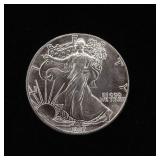 1987 Silver Eagle - 99.9% pure silver One Troy Ounce  - TAX EXEMPT  Slight blemish on Obverse side