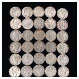 Lot of 90% Pre-1965 Silver Dimes - 30 Coins Total  3 Dollar Face Value  Tax Exempt Constitutional Currency  All Mercury + 1 Barber