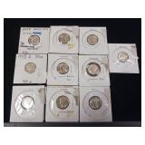 Lot of 90% Pre-1965 Silver Mercury Dimes - 10 Coins Total  1 Dollar Face Value  Tax Exempt Constitutional Currency