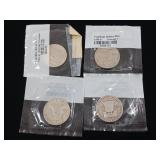 Mixed Years 90% Silver Franklin Half Dollars - 4 Coins Total  Two Dollars Face Value  Tax Exempt Constitutional Currency
