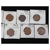 Lot of 10 Wheat Pennies mixed years in protective sleeves  Made in USA  Tax Exempt