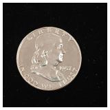 1957 Pristine Uncirculated Franklin Half Dollar -  Tax Exempt Constitutional Currency  1 coin total