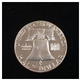 1957 Pristine Uncirculated Franklin Half Dollar -  Tax Exempt Constitutional Currency  1 coin total