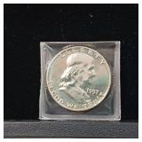 1957 Pristine Uncirculated Franklin Half Dollar -  Tax Exempt Constitutional Currency  1 coin total