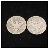 1914 Key Date Barber Half Dollar Plus 1901 Barber Half Dollar  Tax Exempt Constitutional Currency  2 coins total