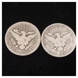 1914 Key Date Barber Half Dollar Plus 1901 Barber Half Dollar  Tax Exempt Constitutional Currency  2 coins total
