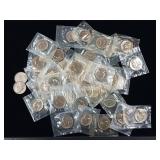 40 Uncirculated Nickels in Protective Plastic  Mixed Years - $2 Face Value