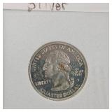 2001S Quarter Proof  KY US Mint  Silver Coin .999% - Unique  Tax Exempt