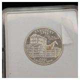 2001S Quarter Proof  KY US Mint  Silver Coin .999% - Unique  Tax Exempt