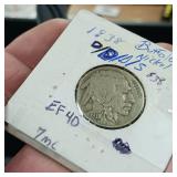1838  EF 40 Very Nice Buffalo Head Nickel  Fine Detail  Rare Find  Tax Exempt