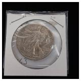 1942 90% Silver Walking Liberty Half Dollar - MS63  Nice Detail and brightness -  Tax Exempt Constitutional Currency