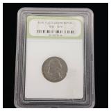 International Numismatic Bureau  Early Jefferson Nickel in case  1939 excellent condition  Tax Exempt Constitutional Currency