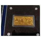 Certificate of Authenticity  Americas History of Gold  .999% Pure Gold Ingot Collection  each bar weighs 1/200 ounce  issued in 2022