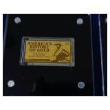 Certificate of Authenticity  Americas History of Gold  .999% Pure Gold Ingot Collection  each bar weighs 1/200 ounce  issued in 2022