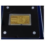 Certificate of Authenticity  Americas History of Gold  .999% Pure Gold Ingot Collection  each bar weighs 1/200 ounce  issued in 2022