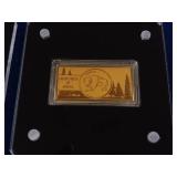 Certificate of Authenticity  Americas History of Gold  .999% Pure Gold Ingot Collection  each bar weighs 1/200 ounce  issued in 2022