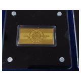 Certificate of Authenticity  Americas History of Gold  .999% Pure Gold Ingot Collection  each bar weighs 1/200 ounce  issued in 2022