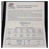 United States Mint Proof Set 2003   Certified Authentic  Tax Exempt