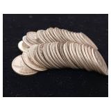 Roll of 90% Silver Washington Pre-1965 Quarters - 40 Coins Total Mixed Years 10 Dollars Face Value  Tax Exempt Constitutional Currency  unsorted